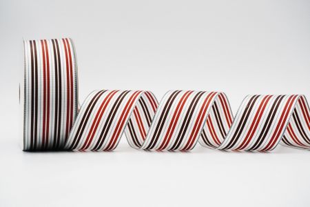 Multi-Colored Double Striped Ribbo_K1738_red.brown